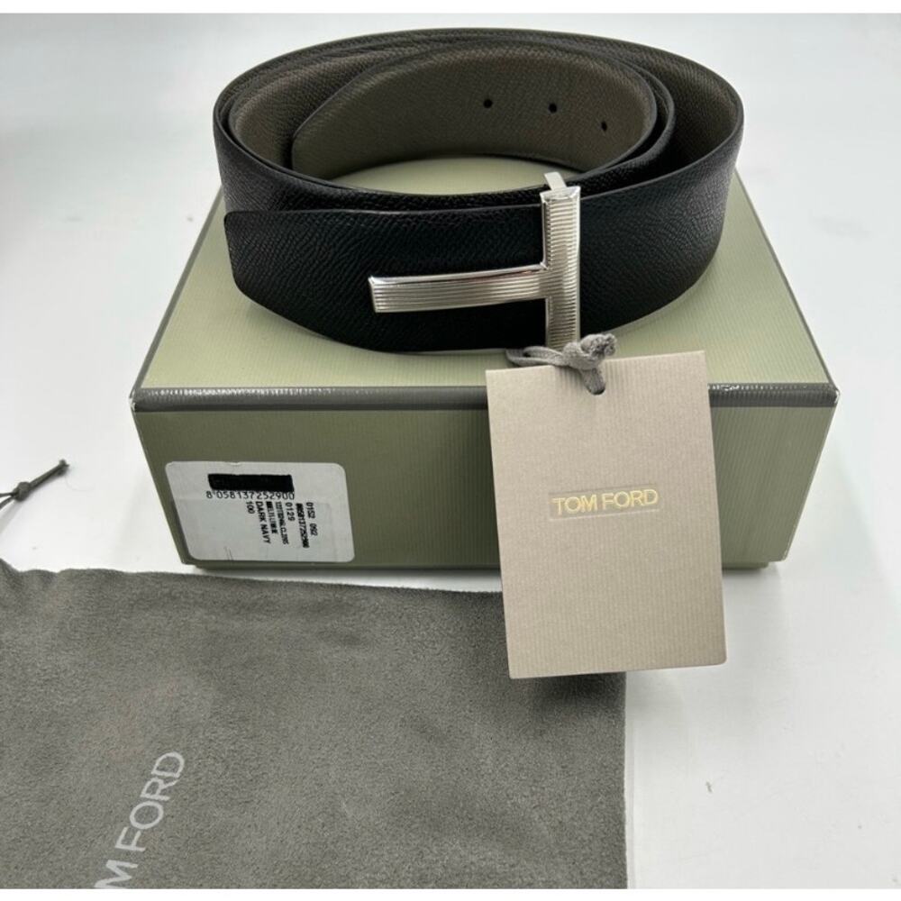 Men's Tom Ford, black leather belt, size 100 cm/40 inches made in Italy